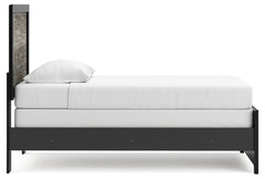 Broachmyn Black/Gray Twin Panel Bed, Dresser and Mirror - Ornate Home