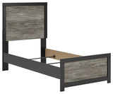 Broachmyn Black/Gray Twin Panel Bed (Online Special Price) - Ornate Home