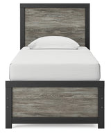Broachmyn Black/Gray Twin Panel Bed (Online Special Price) - Ornate Home