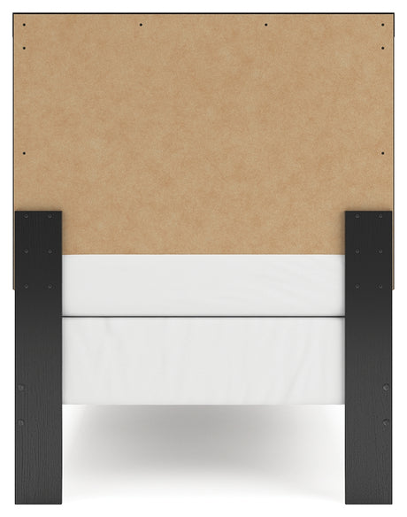 Broachmyn Black/Gray Twin Panel Bed - Ornate Home