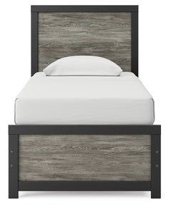 Broachmyn Black/Gray Twin Panel Bed - Ornate Home