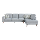 Broadway Gray 2-Piece Sectional with Right Chaise - Ornate Home