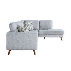 Broadway Gray 2-Piece Sectional with Right Chaise - Ornate Home