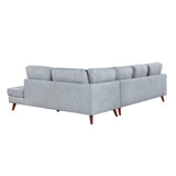 Broadway Gray 2-Piece Sectional with Right Chaise - Ornate Home