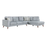 Broadway Gray 2-Piece Sectional with Right Chaise - Ornate Home