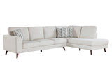 Broadway Silver 2-Piece Sectional with Right Chaise - Ornate Home