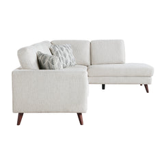 Broadway Silver 2-Piece Sectional with Right Chaise - Ornate Home