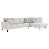 Broadway Silver 2-Piece Sectional with Right Chaise - Ornate Home