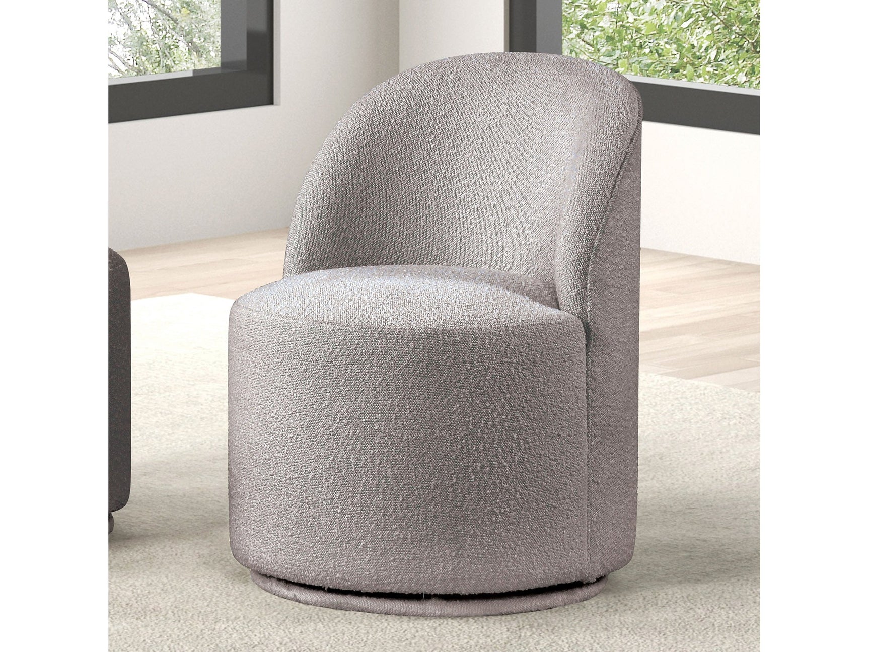 Broager Light Gray Swivel Chair - Ornate Home