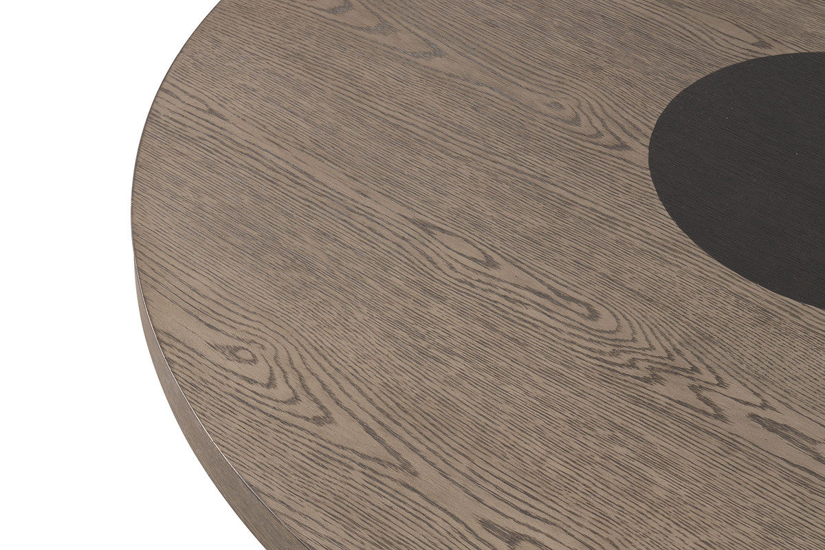 Broager Rustic Oak/Dark Walnut 5 Pc. Round Dining Table Set - Ornate Home