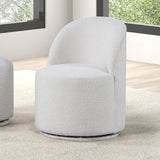 Broager White Swivel Chair - Ornate Home