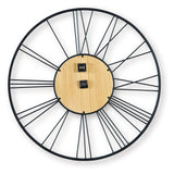 Brockett Black/Natural Wall Clock - Ornate Home