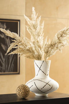 Brockford Cream/Black/Brown Vase - Ornate Home