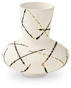 Brockford Cream/Black/Brown Vase - Ornate Home
