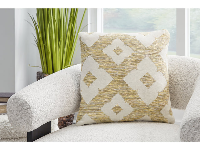Brockner Next-Gen Nuvella Brown/Yellow Pillow (Set of 4) (Online Special Price) - Ornate Home