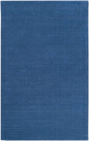 Brockton Solid Blue Wool Rug - Ornate Home