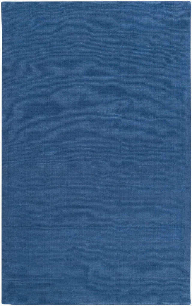 Brockton Solid Blue Wool Rug - Ornate Home