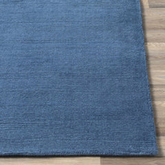 Brockton Solid Blue Wool Rug - Ornate Home