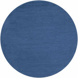 Brockton Solid Blue Wool Rug - Ornate Home