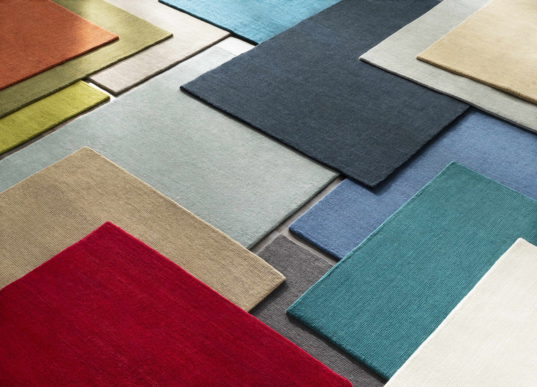 Brockton Solid Blue Wool Rug - Ornate Home