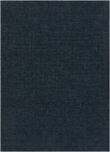 Brockton Solid Dark Blue Wool Rug - Ornate Home