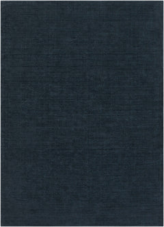 Brockton Solid Dark Blue Wool Rug - Ornate Home