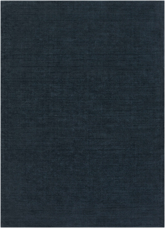 Brockton Solid Dark Blue Wool Rug - Ornate Home
