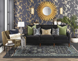 Brockton Solid Dark Blue Wool Rug - Ornate Home