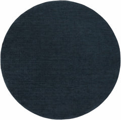 Brockton Solid Dark Blue Wool Rug - Ornate Home