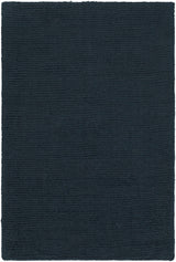 Brockton Solid Dark Blue Wool Rug - Ornate Home