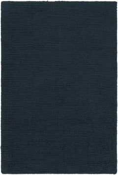 Brockton Solid Dark Blue Wool Rug - Ornate Home