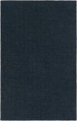 Brockton Solid Dark Blue Wool Rug - Ornate Home