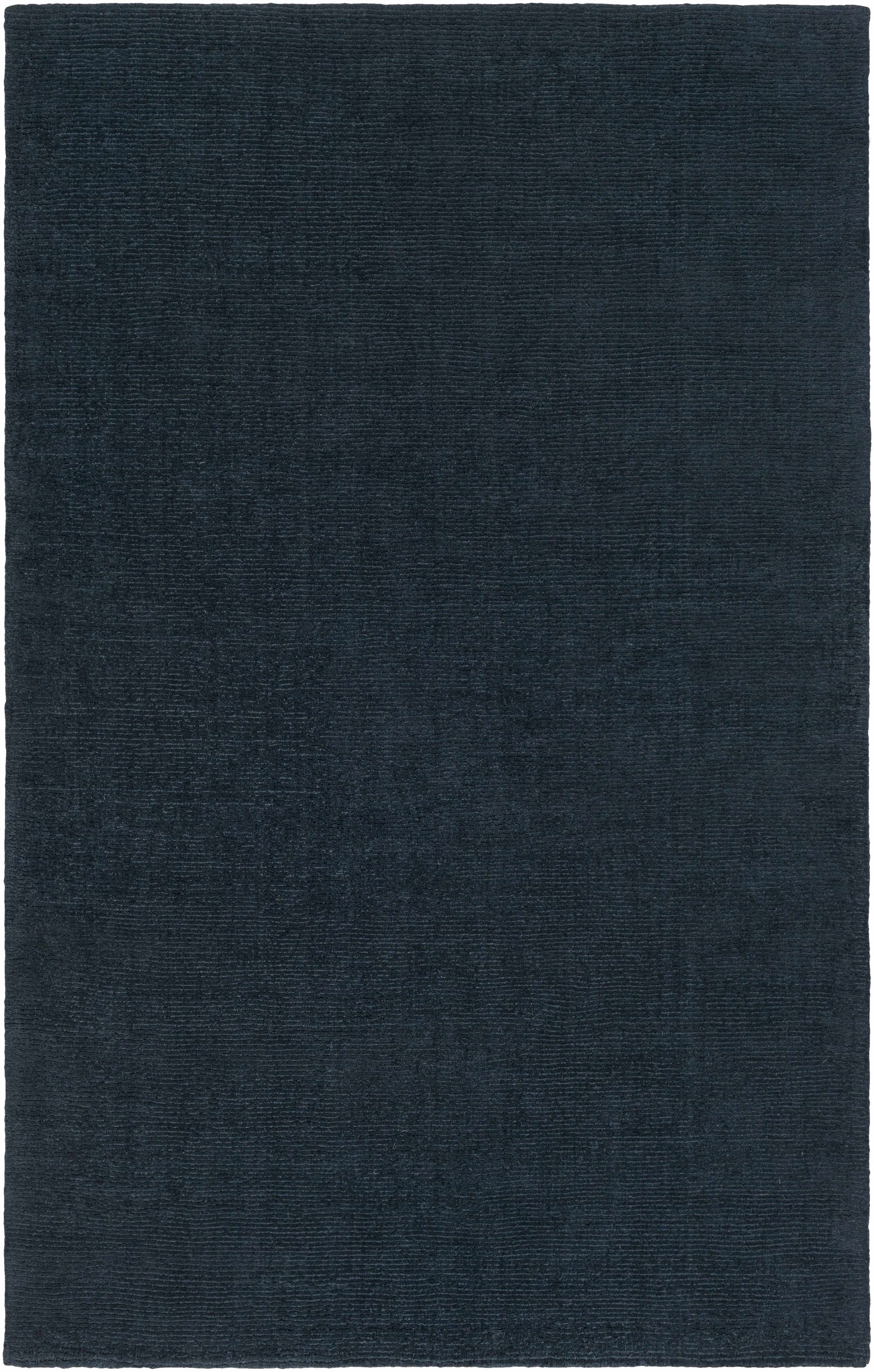 Brockton Solid Dark Blue Wool Rug - Ornate Home