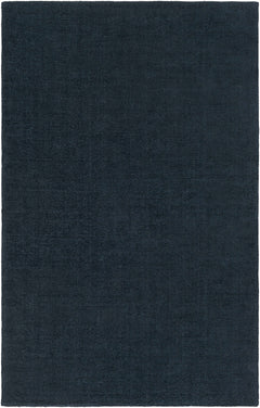 Brockton Solid Dark Blue Wool Rug - Ornate Home