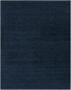 Brockton Solid Dark Blue Wool Rug - Ornate Home