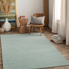 Brockton Solid Dusty Sage Wool Rug - Ornate Home