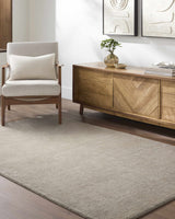 Brockton Solid Gray Wool Rug - Ornate Home