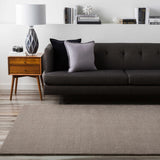 Brockton Solid Gray Wool Rug - Ornate Home