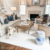 Brockton Solid Light Beige Wool Rug - Ornate Home