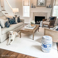 Brockton Solid Light Beige Wool Rug - Ornate Home