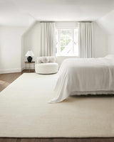 Brockton Solid Light Beige Wool Rug - Ornate Home