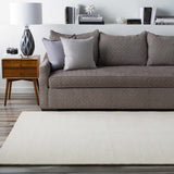 Brockton Solid Light Beige Wool Rug - Ornate Home