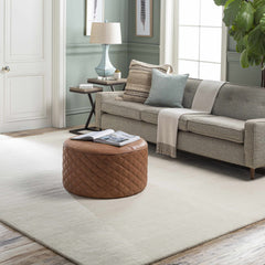 Brockton Solid Light Beige Wool Rug - Ornate Home