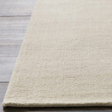 Brockton Solid Light Beige Wool Rug - Ornate Home