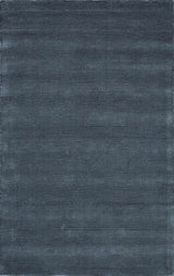 Brockton Solid Night Blue Wool Rug - Ornate Home