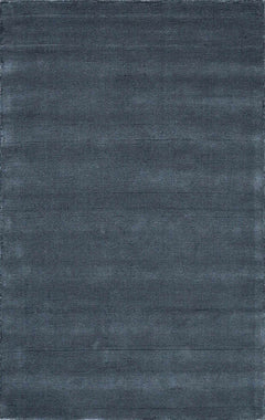 Brockton Solid Night Blue Wool Rug - Ornate Home