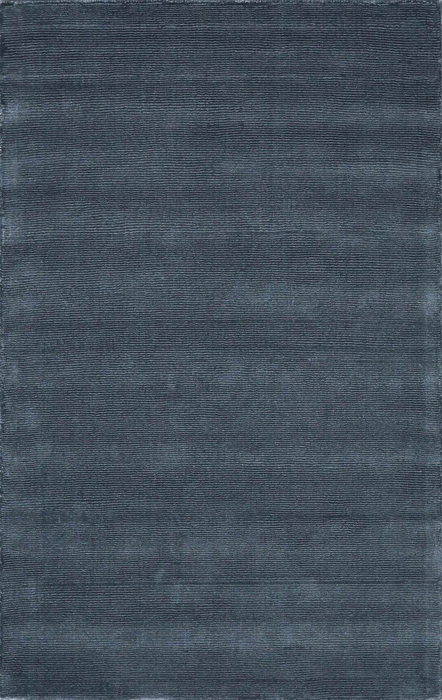 Brockton Solid Night Blue Wool Rug - Ornate Home