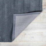 Brockton Solid Night Blue Wool Rug - Ornate Home