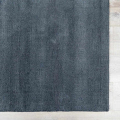 Brockton Solid Night Blue Wool Rug - Ornate Home