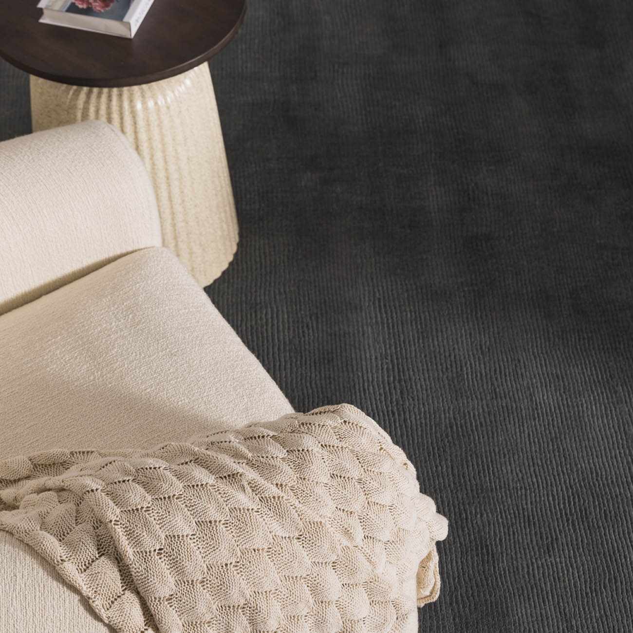Brockton Solid Night Blue Wool Rug - Ornate Home